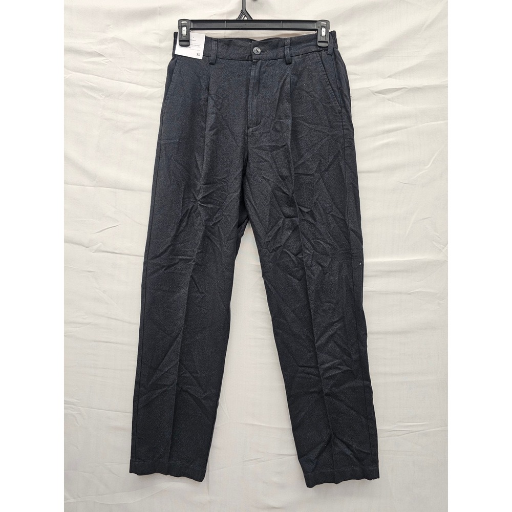 Goodfellow & Co Mens Pleated Trouser Pants Ebony Black XS 042 21 1095 NEW